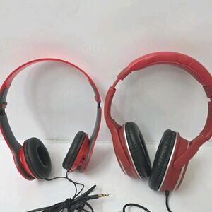 Coby Wired Headphones & Bacardi Promo Over Ear Stereo Headset Lot Working